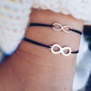 Gold infinity string bracelet, friendship bracelet